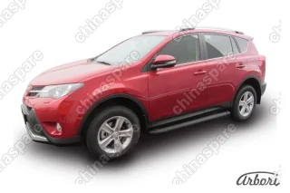 Комплект алюминиевых порогов Arbori Optima Black 1700 для TOYOTA RAV4 2013-2015