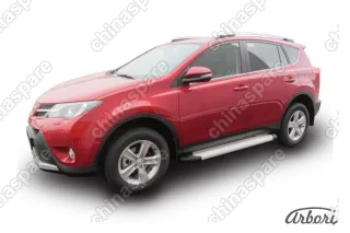 Комплект алюминиевых порогов Arbori Optima Silver 1700 для TOYOTA RAV4 2013-2015