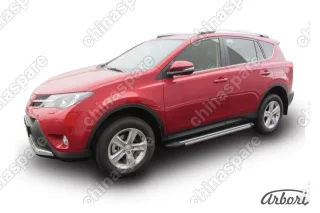 Комплект алюминиевых порогов Arbori Luxe Black 1700 для TOYOTA RAV4 2013-2015