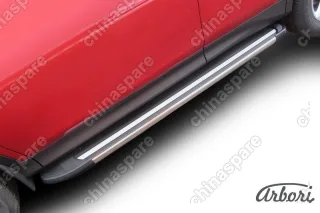 Комплект алюминиевых порогов Arbori Luxe Black 1700 для TOYOTA RAV4 2013-2015