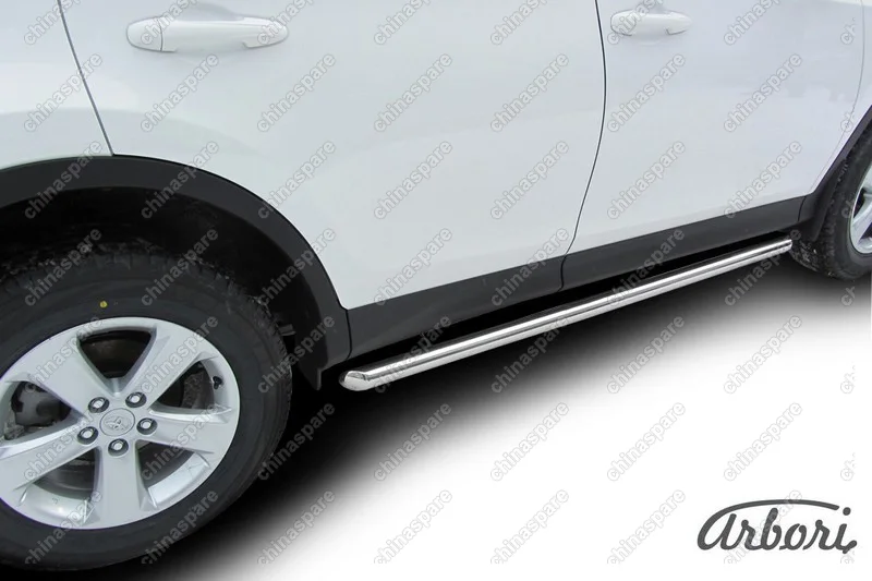 Защита порогов d57 труба Arbori нерж. сталь для TOYOTA RAV4 2013-2015