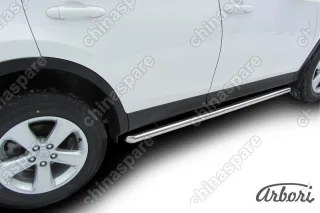 Защита порогов d57 труба Arbori нерж. сталь для TOYOTA RAV4 2013-2015