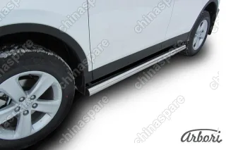 Защита порогов d76 труба Arbori нерж. сталь для TOYOTA RAV4 2013-2015