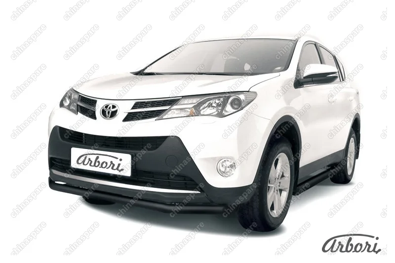 Защита переднего бампера d57  Arbori черн. для TOYOTA RAV4 2013-2015