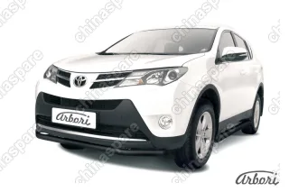 Защита переднего бампера d57  Arbori черн. для TOYOTA RAV4 2013-2015