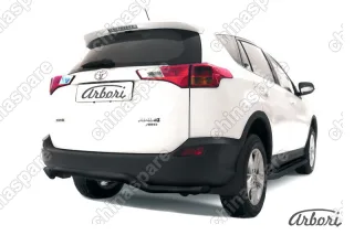 Защита заднего бампера d57 "волна" Arbori черн. для TOYOTA RAV4 2013-2015