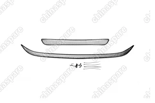 1521313151 Сетка на бампер внешняя для TOYOTA RAV 4 2013-2015, 2 шт., черн., 15 мм