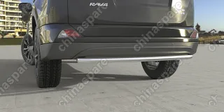 Защита заднего бампера d57 радиусная Arbori нерж. сталь для TOYOTA RAV4 2015-нв