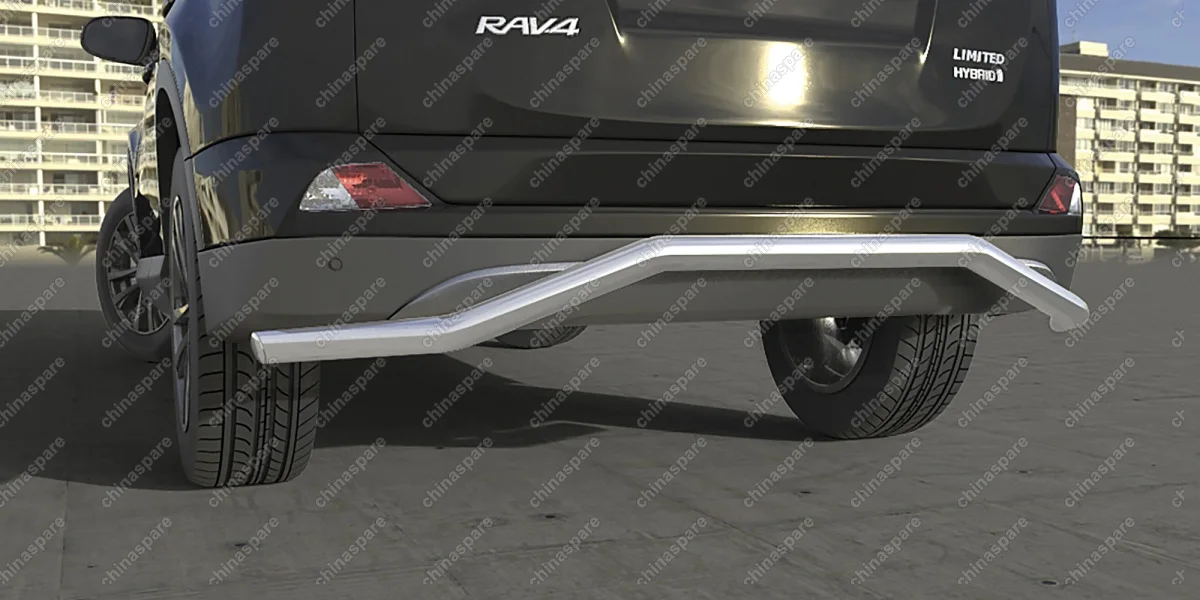 Защита заднего бампера d57 "волна" Arbori нерж. сталь для TOYOTA RAV4 2015-нв