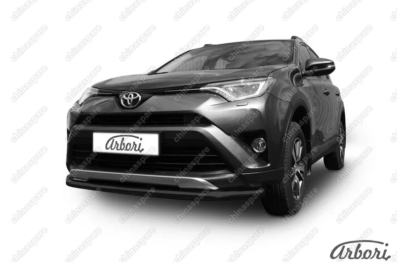 Защита переднего бампера d57 Arbori черн. для TOYOTA RAV4 2015-нв