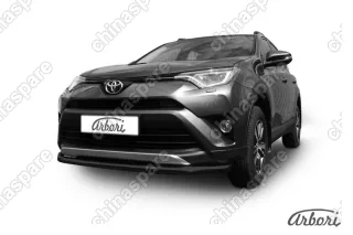 Защита переднего бампера d57 Arbori черн. для TOYOTA RAV4 2015-нв