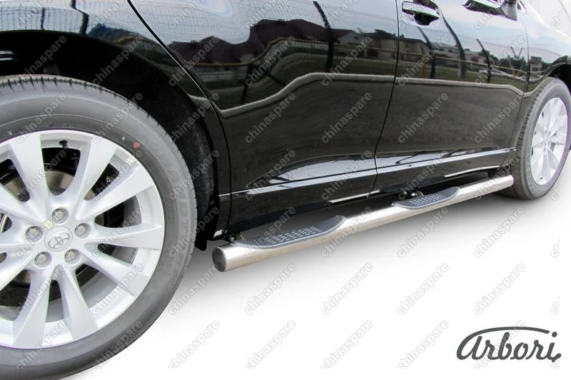 AFZDATVEN06 Защита порогов d76 с проступями Arbori нерж. сталь для Toyota VENZA 2012-2017