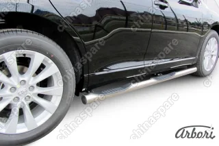 AFZDATVEN06 Защита порогов d76 с проступями Arbori нерж. сталь для Toyota VENZA 2012-2017