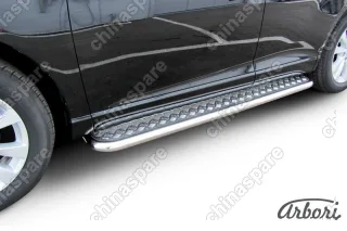 AFZDATVEN08 Защита порогов d57 с листом усиленная Arbori нерж. сталь для Toyota VENZA 2012-2017