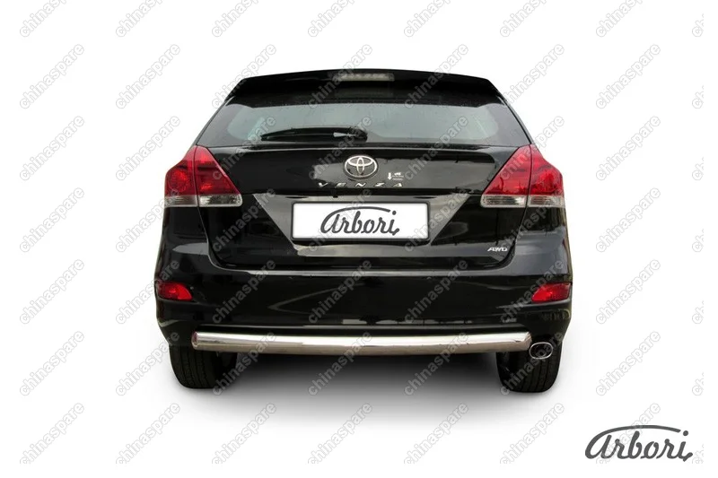AFZDATVEN10 Защита заднего бампера d76 радиусная Arbori нерж. сталь для Toyota VENZA 2012-2017