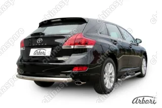 AFZDATVEN10 Защита заднего бампера d76 радиусная Arbori нерж. сталь для Toyota VENZA 2012-2017