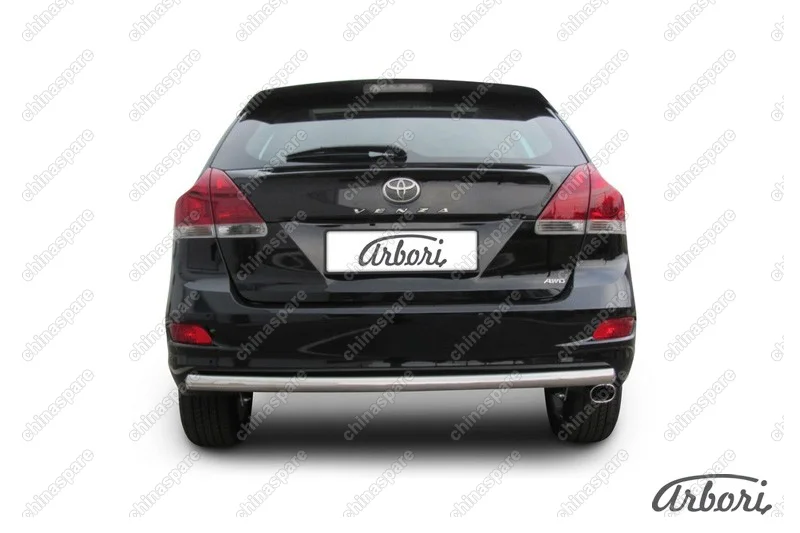 AFZDATVEN12 Защита заднего бампера d57 радиусная Arbori нерж. сталь для Toyota VENZA 2012-2017