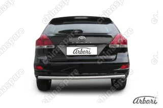 AFZDATVEN12 Защита заднего бампера d57 радиусная Arbori нерж. сталь для Toyota VENZA 2012-2017