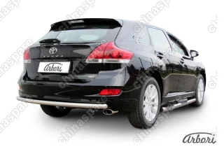 AFZDATVEN12 Защита заднего бампера d57 радиусная Arbori нерж. сталь для Toyota VENZA 2012-2017