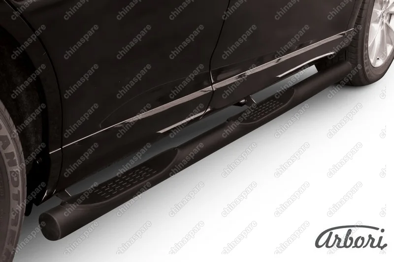 AFZDATVEN06B Защита порогов d76 с проступями Arbori черн. для Toyota VENZA 2012-2017
