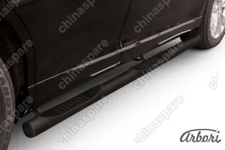 AFZDATVEN06B Защита порогов d76 с проступями Arbori черн. для Toyota VENZA 2012-2017