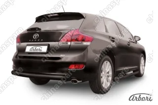 AFZDATVEN10B Защита заднего бампера d76 радиусная Arbori черн. для Toyota VENZA 2012-2017