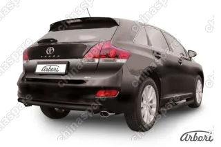 AFZDATVEN12B Защита заднего бампера d57 радиусная Arbori черн. для Toyota VENZA 2012-2017