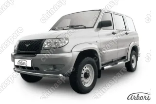 AFZDAUP04 Защита переднего бампера d76 Arbori нерж. сталь для UAZ PATRIOT 2005-2014