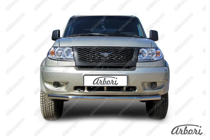 AFZDAUPPIC04 Защита переднего бампера d57 Arbori нерж. сталь для UAZ PICKUP 2007-2014
