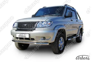 AFZDAUPPIC04 Защита переднего бампера d57 Arbori нерж. сталь для UAZ PICKUP 2007-2014