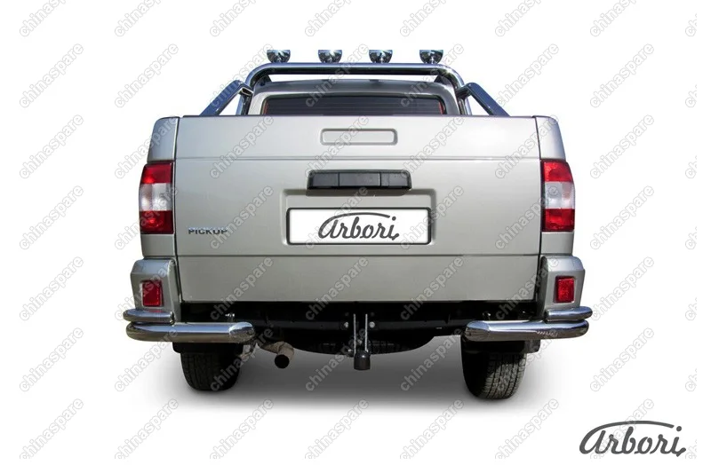 AFZDAUPPIC06 Уголки d76+d42 двойные Arbori нерж. сталь для UAZ PICKUP 2007-2014