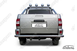 AFZDAUPPIC11 Защита заднего бампера d76 Arbori нерж. сталь для UAZ PICKUP 2007-2014