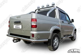 AFZDAUPPIC11 Защита заднего бампера d76 Arbori нерж. сталь для UAZ PICKUP 2007-2014
