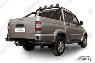 AFZDAUPPIC06B Уголки d76+d42 двойные Arbori черн. для UAZ PICKUP 2007-2014