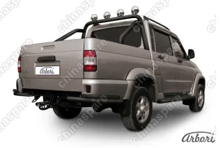 AFZDAUPPIC08B Уголки d57+d42 двойные Arbori черн. для UAZ PICKUP 2007-2014