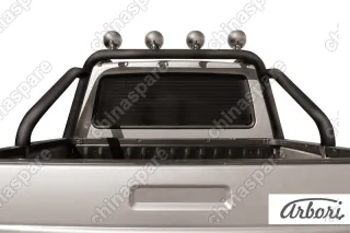 AFZDAUPPIC12B Дуга в кузов d76 с креплениями под ПТФ Arbori черн. для UAZ PICKUP 2007-2014