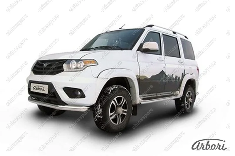 AFZDAUP1404 Защита переднего бампера d57 Arbori нерж. сталь для UAZ PATRIOT 2014-нв
