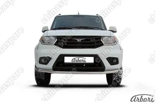 AFZDAUP1404 Защита переднего бампера d57 Arbori нерж. сталь для UAZ PATRIOT 2014-нв