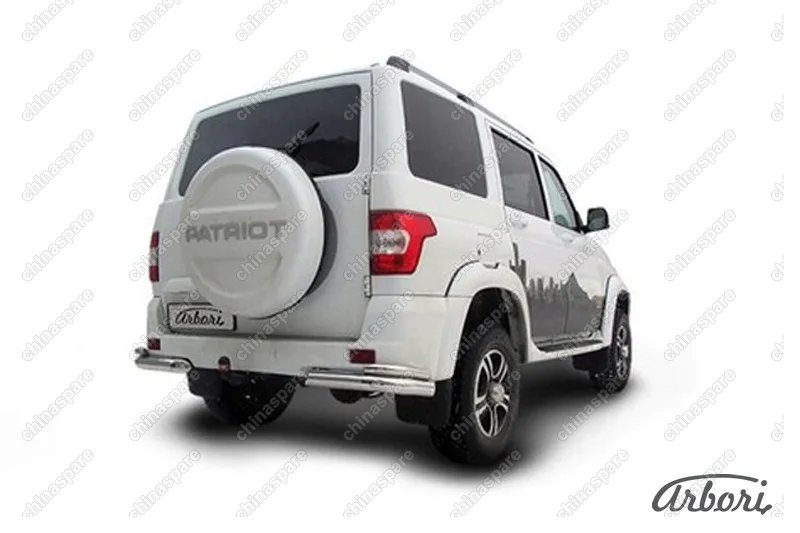AFZDAUP1406 Уголки d76+d42 двойные Arbori нерж. сталь для UAZ PATRIOT 2014-нв