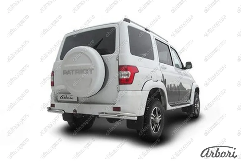 AFZDAUP1408 Уголки d57+d42 двойные Arbori нерж. сталь для UAZ PATRIOT 2014-нв