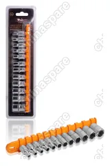 AT-12-24 Набор головок торцевых ¼ дюйма DR шестигранных 12пр.