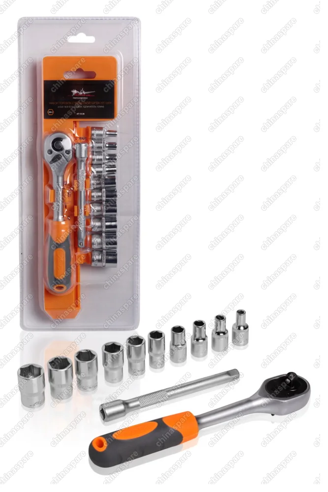 AT-12-26 Набор головок с трещоткой ¼ дюйма DR 72Т 12пр.