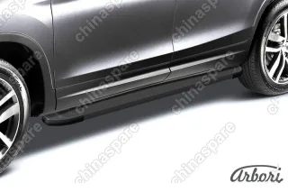 ALOBDL2400 Комплект алюминиевых порогов Arbori "Optima Black" длина 2400мм без крепежа