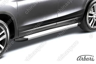 ALOSDL1800 Комплект алюминиевых порогов Arbori "Optima Silver" длина 1800мм без крепежа