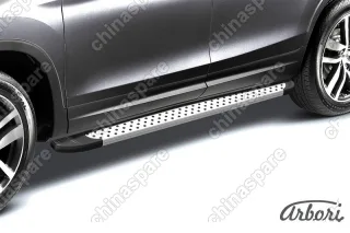 ALSSDL2000 Комплект алюминиевых порогов Arbori "Standart Silver" длина 2000мм без крепежа