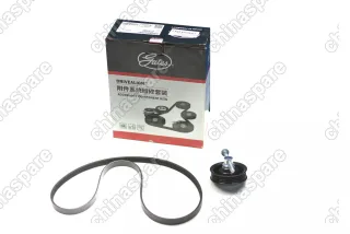 Ремень генератора и насоса Gates с роликом компрессора кондиционера Great Wall Hover, H3, H5 (бензин)