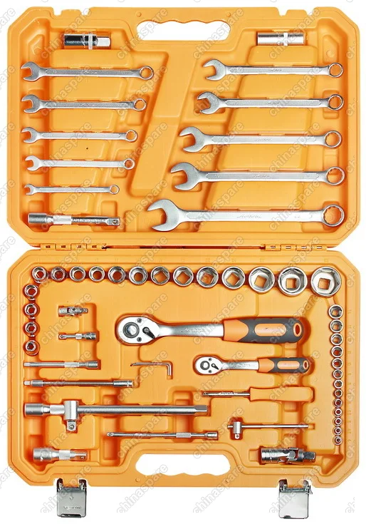 AT-59-06 Набор инструментов универсальный 59 предметов, пласт.кейс