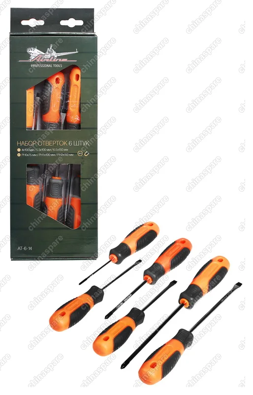 AT-6-14 Набор отверток 6 предметов, коробка