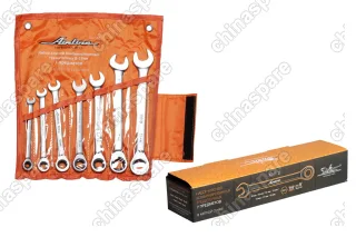 AT-7-12 Набор ключей комбинированных трещёточных 7 предметов, сумка