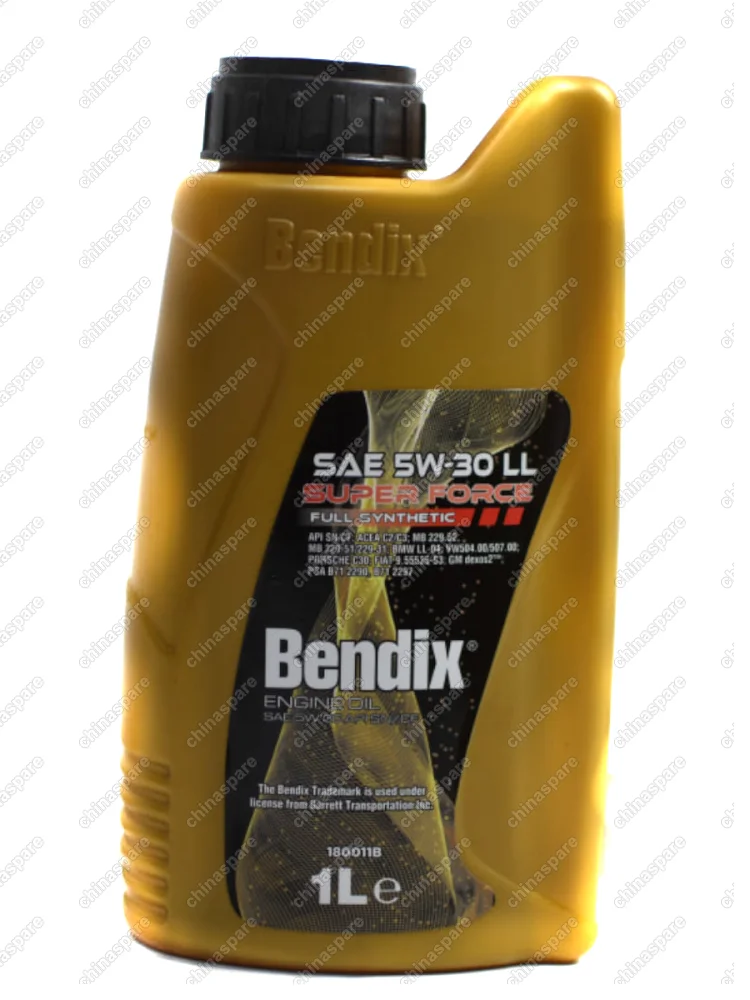 Масло моторное 1л, синтетика Bendix Super Force C2/C3 5W-30 LL API SN/CF; ACEA C2/C3; VW504.00/507.00; MB 229.52, МВ 229.51/229.31; BMW LL-04; VW504.